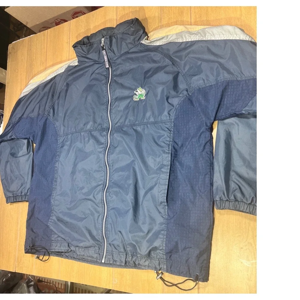 Crable Sportswear CS-TEC Notre Dame‎ Fighting Irish Windbreaker Jacket Navy XXL